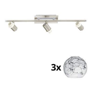 Eglo - LED spot MY CHOICE 3xE14/40W/230V mat chroom/wit/zwart