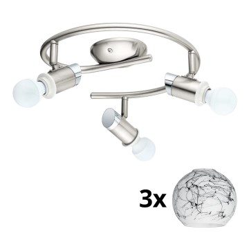 Eglo - LED spot MY CHOICE 3xE14/4W/230V  mat chroom/wit/zwart