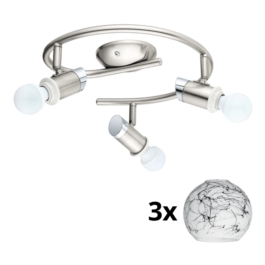 Eglo - LED spot MY CHOICE 3xE14/4W/230V  mat chroom/wit/zwart