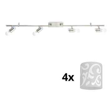 Eglo - LED spot MY CHOICE 4xE14/4W/230V mat chroom/wit