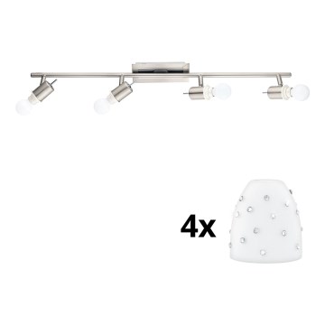 Eglo - LED spot MY CHOICE 4xE14/4W/230V mat chroom/wit