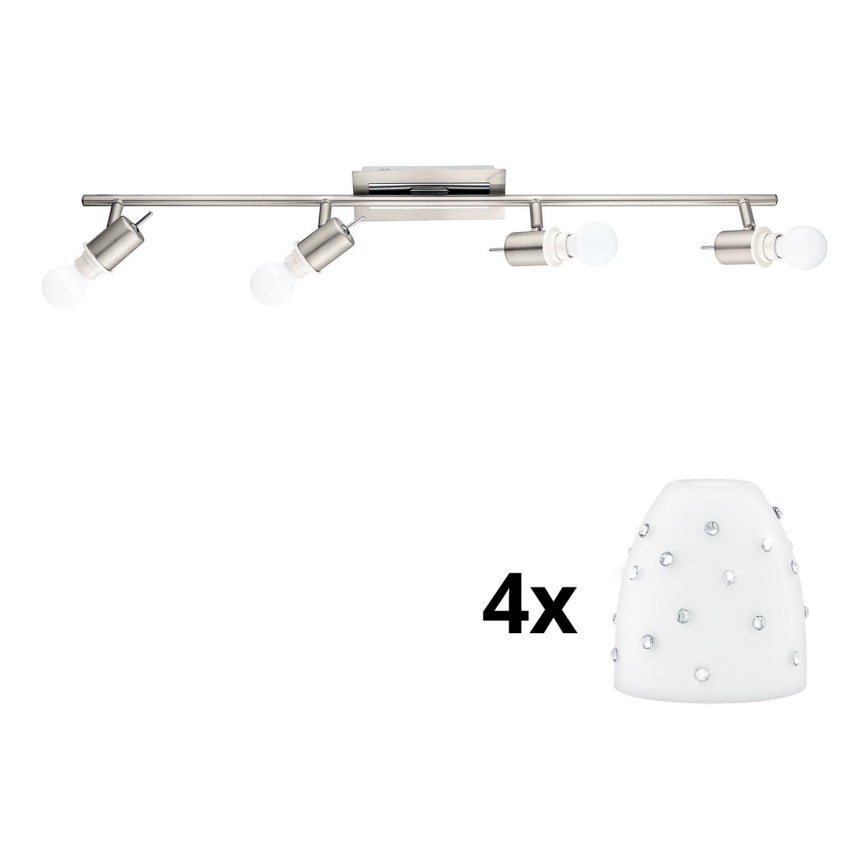 Eglo - LED spot MY CHOICE 4xE14/4W/230V mat chroom/wit