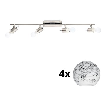 Eglo - LED spot MY CHOICE 4xE14/4W/230V mat chroom/wit/zwart
