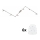 Eglo - LED spot MY CHOICE 6xE14/4W/230V mat chroom/wit