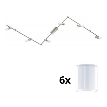 Eglo - LED spot MY CHOICE 6xE14/4W/230V mat chroom/wit