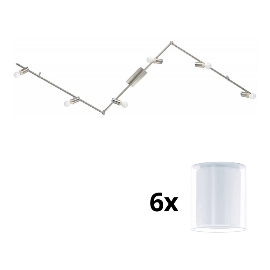Eglo - LED spot MY CHOICE 6xE14/4W/230V mat chroom/wit