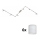 Eglo - LED spot MY CHOICE 6xE14/4W/230V mat chroom/wit