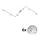 Eglo - LED spot MY CHOICE 6xE14/4W/230V mat chroom/wit/zwart