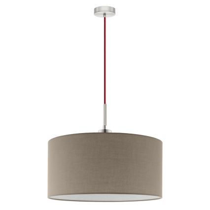 Eglo - LED Suspension sur câble TUNJA 1xE27/60W/230V taupe