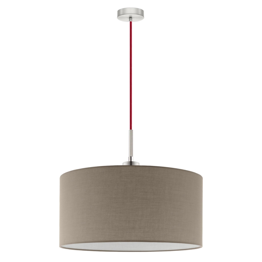 Eglo - LED Suspension sur câble TUNJA 1xE27/60W/230V taupe