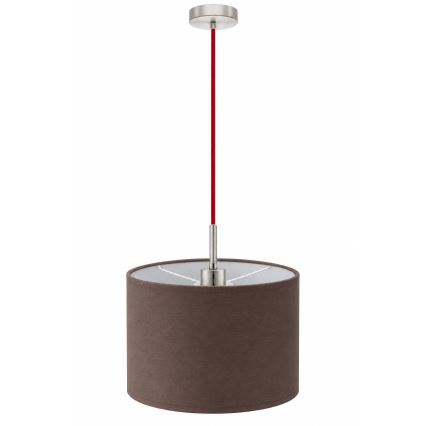 Eglo - LED Suspension sur câble TUNJA 1xE27/60W/230V Ø 20 cm marron/rouge