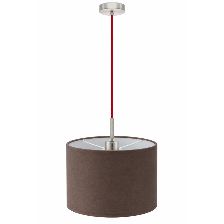 Eglo - LED Suspension sur câble TUNJA 1xE27/60W/230V Ø 20 cm marron/rouge