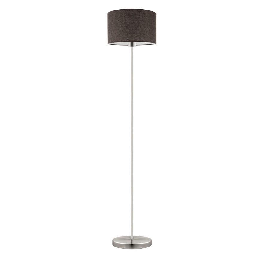 Eglo - LED Staande lamp TUNJA 1xE27/60W/230V mat chroom/bruin