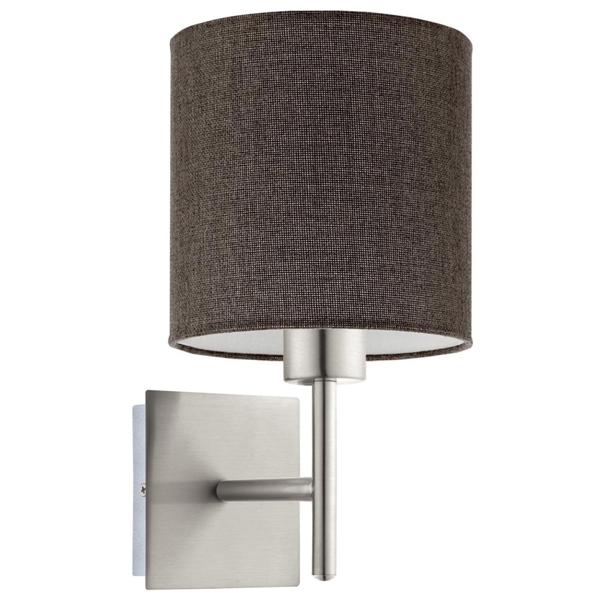 Eglo - LED wand verlichting TUNJA 1xE27/60W/230V mat chroom/bruin