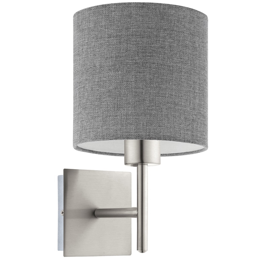 Eglo - LED wand verlichting TUNJA 1xE27/60W/230V mat chroom/grijs