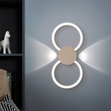 Eglo - LED Wandlamp LED/20W/230V + LED/0,91W beige