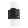 Eglo - LED Wandlamp voor buiten met sensor 2xLED/5,5W/230V IP44