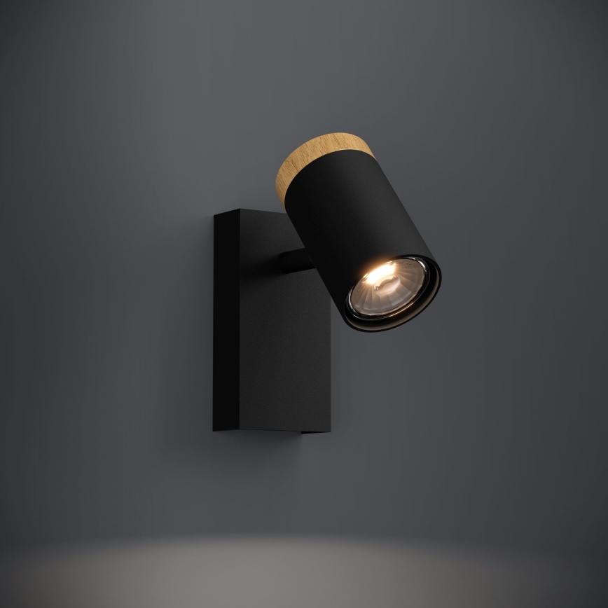 Eglo - LED Wandspot 1xGU10/4,5W/230V 3000K zwart/bruin