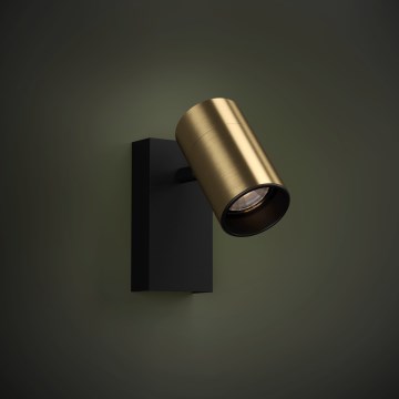Eglo - LED Wandspot 1xGU10/4,5W/230V 3000K zwart/goud