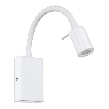 Eglo - LED Wandspot met USB-oplader 1xLED/3,5W/230V wit