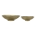 Eglo - LOT 2x Plateau décoratif d. 28/21 cm doré