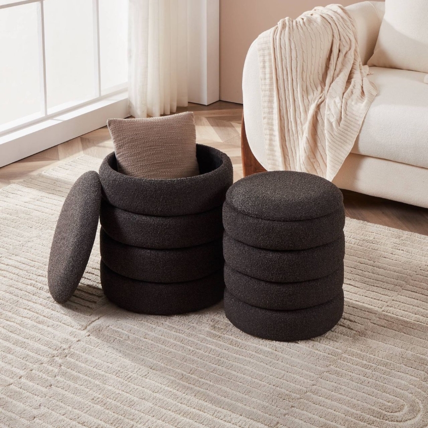 Eglo - LOT 2x Tabouret d. 33,5/40 cm noir