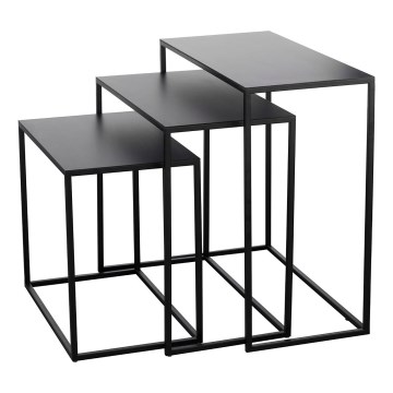 Eglo - LOT 3x Table d'appoint noir