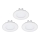 Eglo - LOT de 3 luminaires encastrés FUEVA 1, 1x LED / 2,7 W / 230 V, Ø 8,5 cm