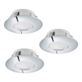 Eglo - Lot de 3 plafonniers encastrés LED PINEDA LED/6W/230V