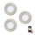 Eglo - Lot de 3 spots encastrables LED RGB dimmables FUEVA-C 1xLED/3W/230V Ø 8,5 cm