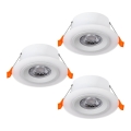 Eglo - Lot de 3 spots encastrés LED/4,8W/230V blancs