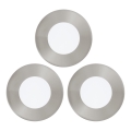 Eglo - Lot de 3 spots encastrés LED FUEVA LED/2,7W/230V pr. 8,5 cm
