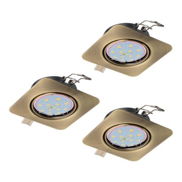 Eglo - Lot de 3 spots encastrés LED PENETO 1xGU10-LED/5W/230V