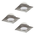 Eglo - Lot de 3 spots encastrés LED PINEDA LED/6W/230V