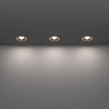 Eglo - Lot de 3 spots encastrés LED pour salle de bains, 4,9 W, 230 V, 3 températures (2700/4000/6500 K), Ø 8,8 cm, IP65, chrome mat