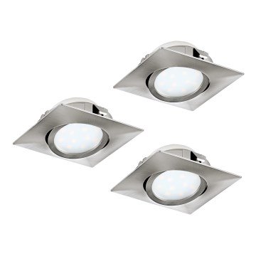 Eglo - Lot de 3 spots encastrés PINEDA LED/4,9W/230V