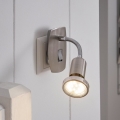 Eglo - Luminaire LED à brancher 1xGU10/2,8W/230V chrome mat