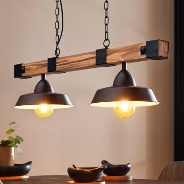 Eglo - Lustre suspendu sur chaîne 2xE27/60W/230V