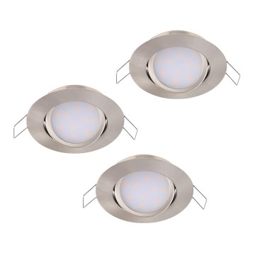 Eglo - PACK 3x Luminaire LED encastrable MUNIZ 1xLED/6W/230V
