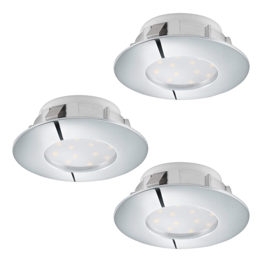 Eglo - PACK 3x Luminaire LED encastrable PINEDA 1xLED/4,9W/230V
