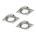 Eglo - PACK 3x Luminaire LED encastrable PINEDA 1xLED/4,9W/230V