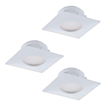 Eglo - PACK 3x Luminaire LED encastrable PINEDA 1xLED/6W/230V