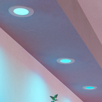 Eglo - Pack de 3 spots encastrés LED RGBW gradables pour salle de bains LED/2,8W/230V 2700-6500K Ø 8,8 cm IP44 blanc