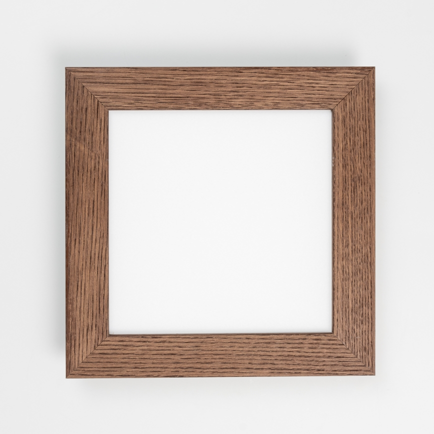 Eglo - Panneau LED RGBW dimmable à montage en saillie SALOBRENA-C WOOD LED/16W/230V 2700-6500K 34x34 cm brun foncé + télécommande