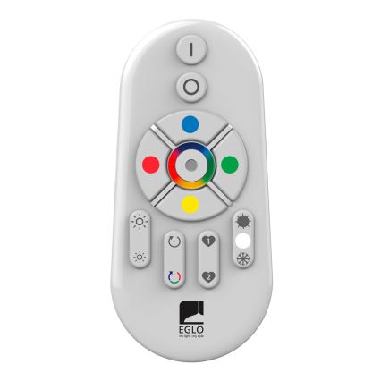 Eglo - Plafonnier LED RGBW dimmable en saillie SALOBRENA-C WOOD LED/16W/230V 2700-6500K 34x34 cm brun + télécommande
