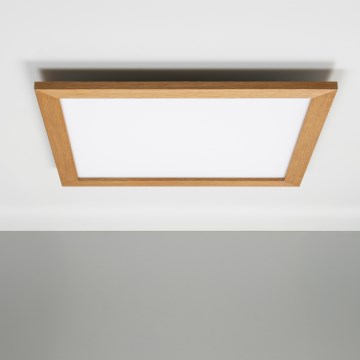 Eglo - Panneau RGBW en saillie à intensité variable SALOBRENA-C WOOD LED/30,5W/230V 2700-6500K 64x64 cm marron + télécommande