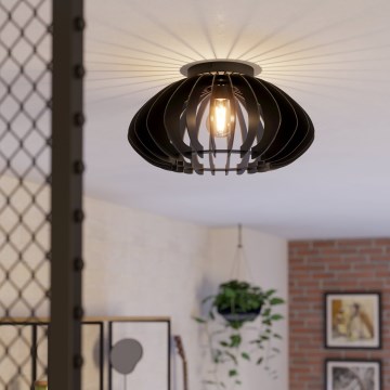 Eglo - Plafondlamp 1xE27/40W/230V diameter 45 cm zwart