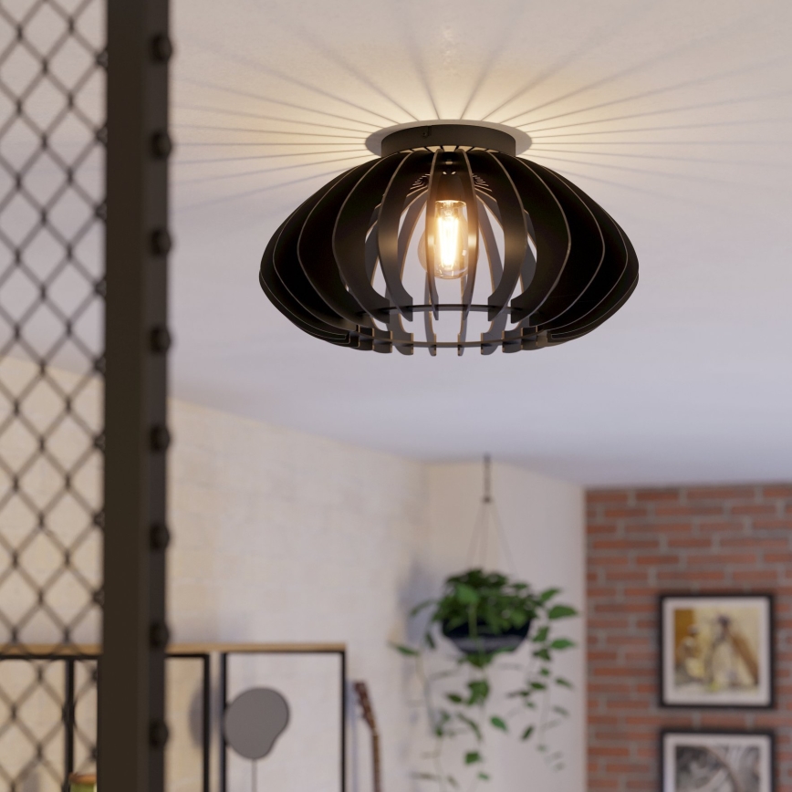Eglo - Plafondlamp 1xE27/40W/230V diameter 45 cm zwart
