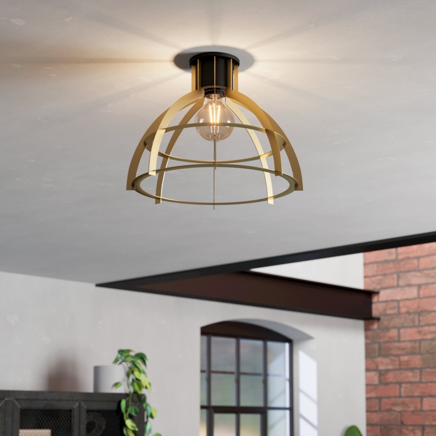 Eglo - Plafondlamp 1xE27/40W/230V goud