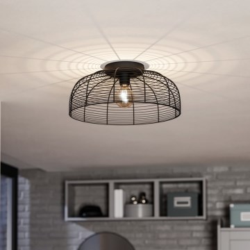 Eglo - Plafondlamp 1xE27/40W/230V zwart